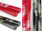 Dragon Escrima Sticks Pair Rattan Kali Arnis Red Black Training Marial Arts