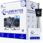 400 Count Lens Wipes For Eyeglasses   1 Clip-on Pouch Microfiber Lens Cleaner   