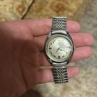 Vtg Waltham 17 Jewels Date Automatic  Watch For Repair Estate Swiss Silver Tone
