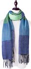 Women s Oversized Plaid Scarf     Warm Chunky Tartan Wrap For Winter   Fall   Gift