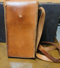 Vintage Leather Utility Pouch     Lift-the-dot Closures Military Map Biker  Pouch