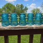 10 Hemingray  16  Mint Aqua Blue Glass Insulator Lot Wedding Decor Cd 122