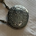 Full Estee Lauder Moonsilver Solid Perfume Locket Pendant Necklace Vintage