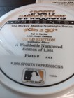 Sports Impressions Mini Plate Series Mickey Mantle In The 50 s  Player Signed