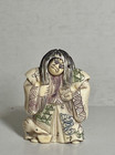Antique Japanese Moving Face Netsuke Samurai Figure  meiji Era 