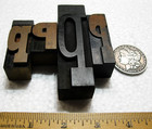4 Vintage Mixed Font Letterpress Wood Type P s  Beautiful Patina 