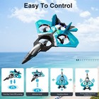Remote Control Plane Foam Rc Airplanes Helicopter Quadcopter Spinning Drone Blue