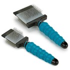 Ergonomic Double Sided Flexible Slicker Brushes For Dog Cat Pet Grooming