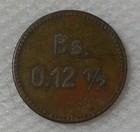 1939 Venezuela Isla De Provedencia Leper Colony 0 12-1 2 Centimos Coin