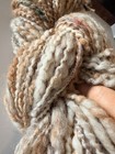 Handspun Wool Bulky Chunky Yarn Hank Beige Brown Cream Mix 160g