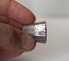 Antique Sterling Silver   Rose Gold Thimble - Size 12  Waite Thresher Co 