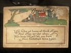    vintage Greetings Postcard Collie Dog Country Home Poem Unused   