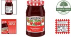 6 Pack Strawberry Preserves Jars  12 Ounce Each  Ideal For Toppings And Fillings
