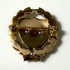 10k Gold Vfw Auxillary Enamel Badge Pin   Original Case Past Officer Vintage