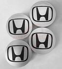 Silver black Honda Set Of 4 Wheel Center Caps 69mm