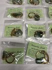 Vintage Genuine Jade The Heavenly Stone Gold Tone Keychain Lot Of 24 Total Nos