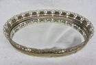 Vintage Sm 7  Mirror Perfume Vanity Tray Gold Hollywood Regency Filigree Flowers