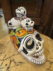 Multiple Skull Day Of The Dead Talavera Mexican Folk Art Hand Painted