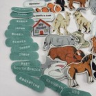 Vtg Felt Die Cut Outs Geography Animals World Globe Teachers Aid Bulletin Board