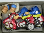  Police Officer Motorcycle Duo Tin Friction Toy Mf-162 China New In Box   6  