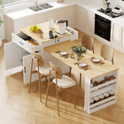 82 7  Extendable 4-6 Person Kitchen Island Table Storage Cabinet W power Outlet