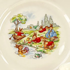 2 Pc Royal Doulton Bunnykins Child Plate   2 Handle Cup Set 1936 England C284