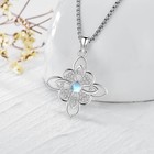 Pentagram Necklace Sterling Silver Triple Moon Goddess celtic Knot Witches Kn   