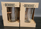 Benshot 2 Original Pint Glass W Real  50 Bmg Bullet 16oz New In Box Made In Usa