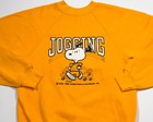 True Vintage Peanuts 60s Snoopy Sweatshirt Size Large Jogging Woodstock 1965 Vgc