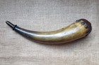      Fine Antique Kentucky  Black Powder Horn Turned Plug Muzzleloader Longrifle 