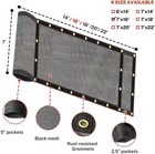 Dump Trailer Tarp 7 x16  - Heavy Duty Dump Truck Mesh Tarp With Double Pockets r