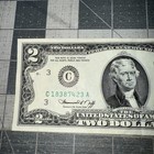 1976 2 Dollar Bill  Low Serial Number  Series C Super Crisp Very Nice Near Mint