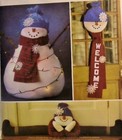 Mccall s Pattern 2899 Seasonal Snowman Decor Door Hanger Draft Blocker Uncut