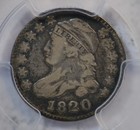 1820 Capped Dime  Pcgs F  15