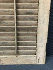 Antique Pair 18x25 Shabby White House Window Wood Louvered Shutters Vtg 538-26b