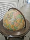 Replogle Heirloom 16in Lighted Rotating Tabletop Globe W  Wood Base