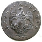 1788 12-m R-4- Stout Indian Massachusetts Cent Colonial Copper Coin