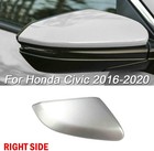 Silver Right Passenger Side Mirror Cap Cover For Honda Civic 2016 2017 2018 2019