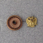 Antique Vintage Masonic 32nd Degree Threaded Post Insignia Badge Gold Or Filled