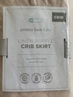 Pottery Barn Baby Linen Ruffle Crib Skirt Pink 28x52    New In Package