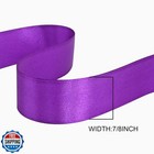 Gtybova 7 8 Inch X 100 Yards Double Face Purple Satin Ribbon 100  Polyester M