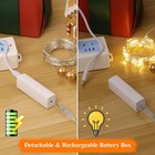 Rechargeable Fairy Lights 16ft 50 Led Battery Operated String Lights W  Timer