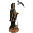 Santa Muerte 12   Black  Negro  Grim Reaper Holy Death Statue  Resin