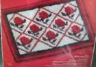 Vintage Latch Hook Rug Kit   Wall Hanging   Sealed   Rose Trellis 20 X 27 Dupont