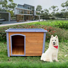 Wooden Kennel Dog House Outdoor indoor W raised Feet Weatherproof For Large Dogs