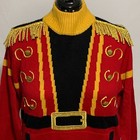 Ugly Christmas Sweater Nutcracker Solider Uniform Pocket Tassels Mens Womens S