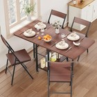 Dining Table Set For 4 foldable Dining Table With 4 Foldable Chairs  Rectangl   