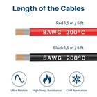 8 Awg - 10mm - Battery Electrical Cable Red And Black 5ft - 1050 Core Strands