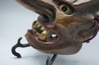 Japanese Vintage Pottery Made Tengu Mask   Asian Japan Antique F8