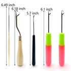 Qgond 5pcs Latch Hook Tool Set     Small Crochet Hooks In Multiple Multicolor 